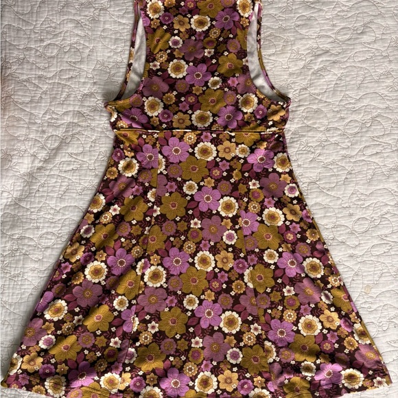 Urban Outfitters Button up Dress—Purple and Yellow - Picture 4 of 4